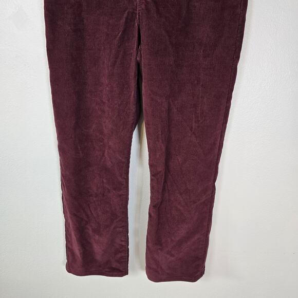 Levi's Rib Cage Straight Ankle Corduroy Pants Women's 32 Red Casual Festival - Picture 4 of 9